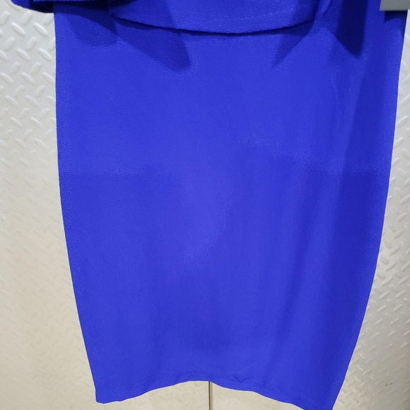 NWT SANGRIA cobalt blue dress with stunning overlay (10) - Picture 10 of 12